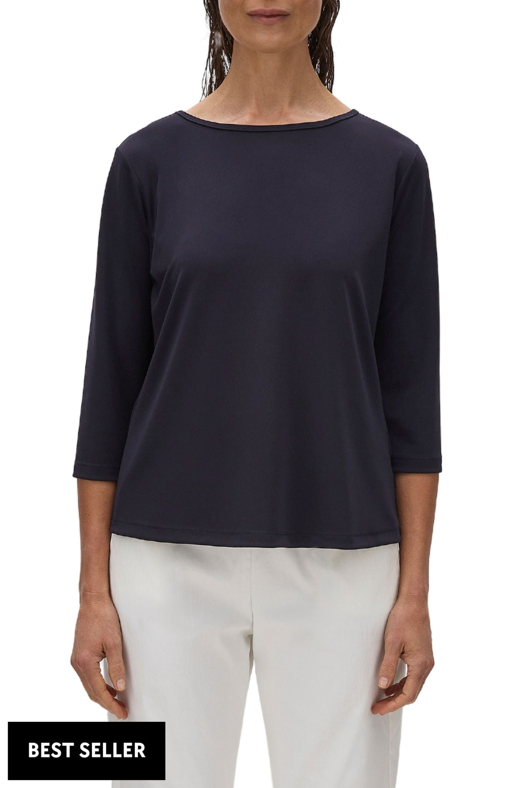 MELA PURDIE TOP 8 / TRUE-NAVY POWDER BOAT NECK - F0078577