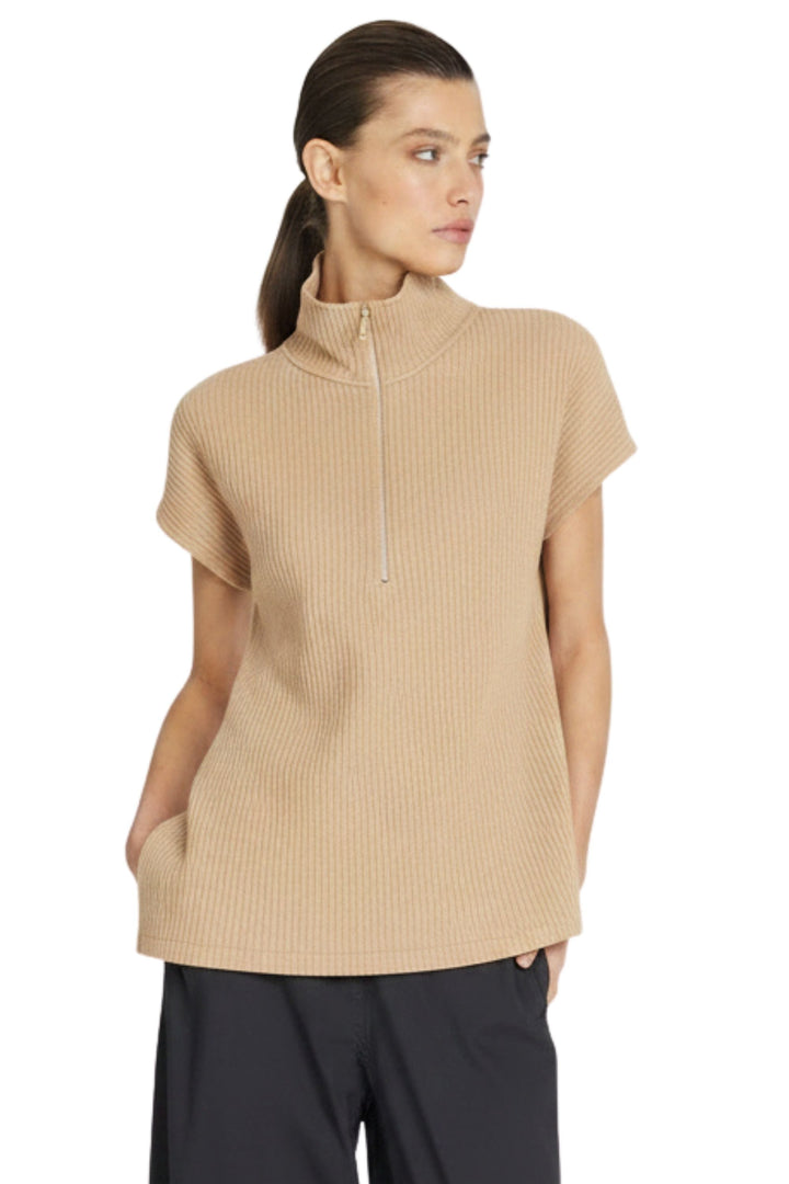 MELA PURDIE TOP ALMONDINE / 8 ZIP FRONT SHELL - F0908329