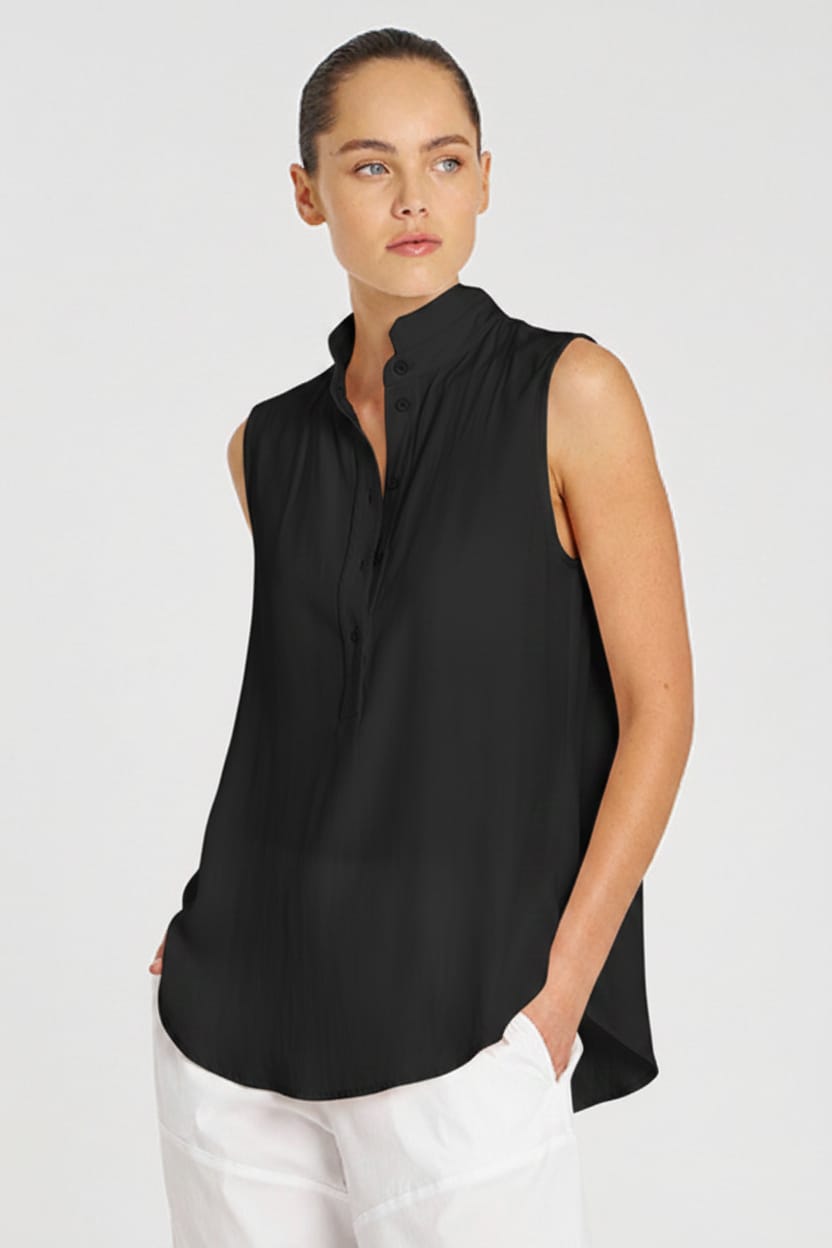 MELA PURDIE TOP BLACK / 8 TAB SLIDE TANK - F678146