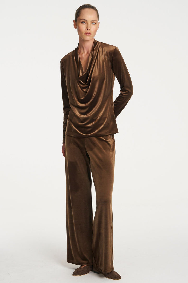 MELA PURDIE TOP DRAPE TOP - F3108971