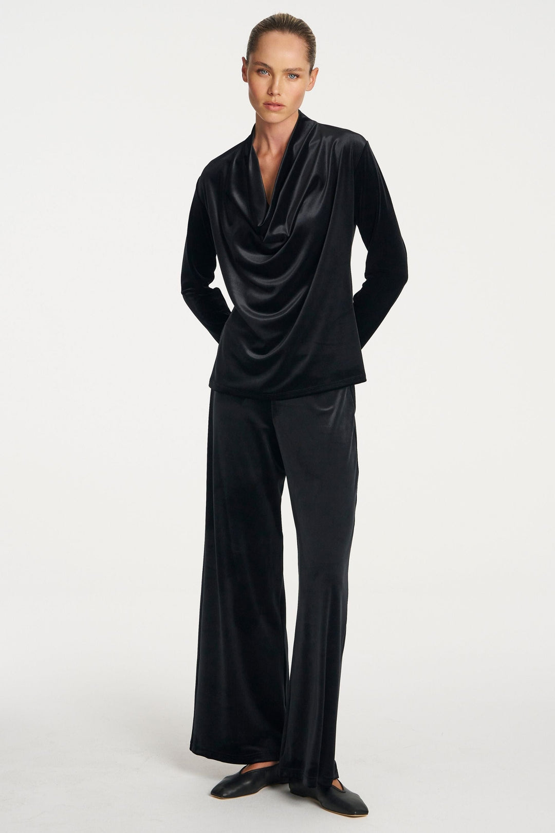 MELA PURDIE TOP DRAPE TOP - F3108971