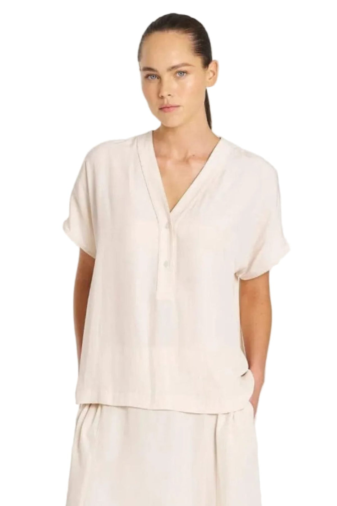 MELA PURDIE TOP MERINGUE / 8 WEDGE TAB SHELL TOP - F678804