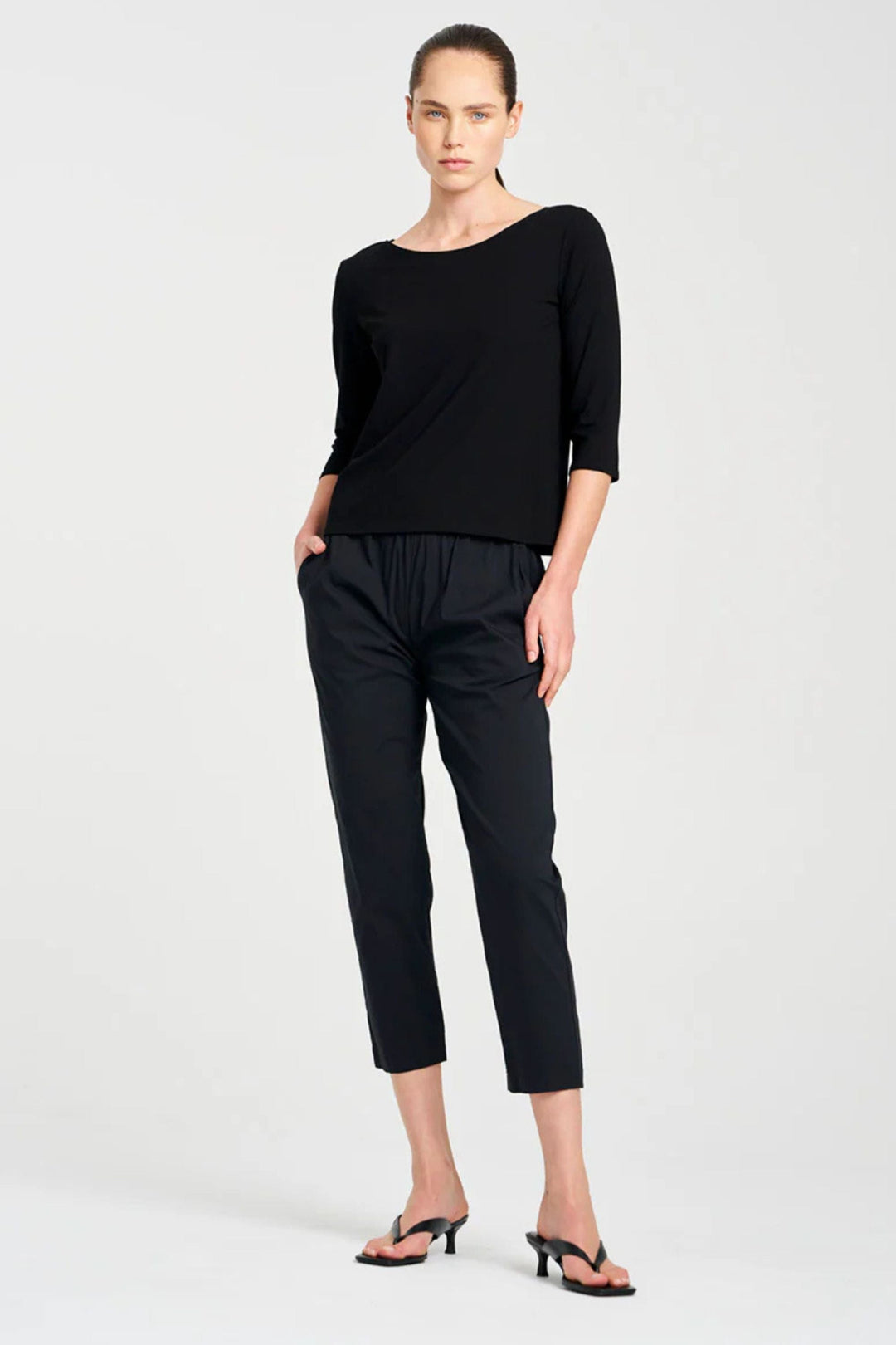 MELA PURDIE TOP RELAXED BOAT NECK - F012630