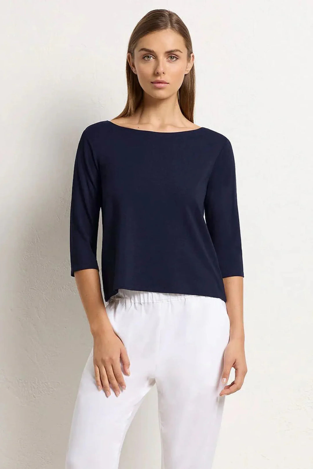 MELA PURDIE TOP RELAXED BOAT NECK - F012630