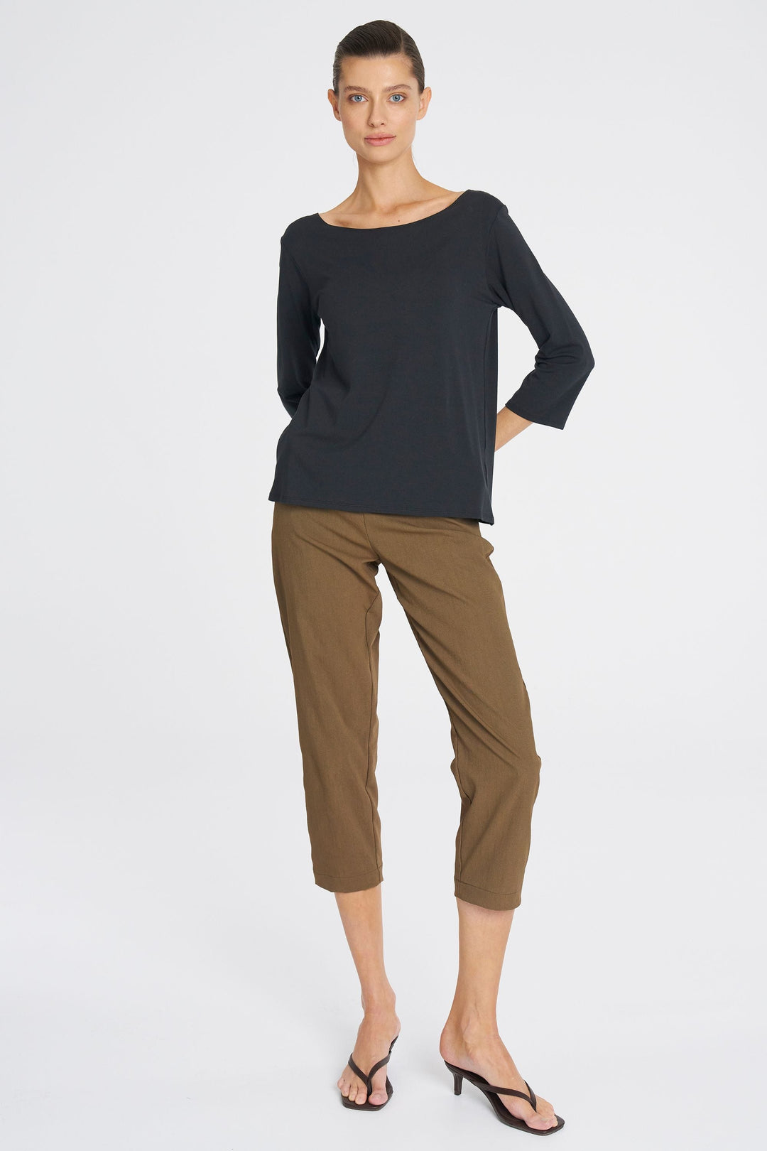 MELA PURDIE TOP RELAXED BOAT NECK - F012630