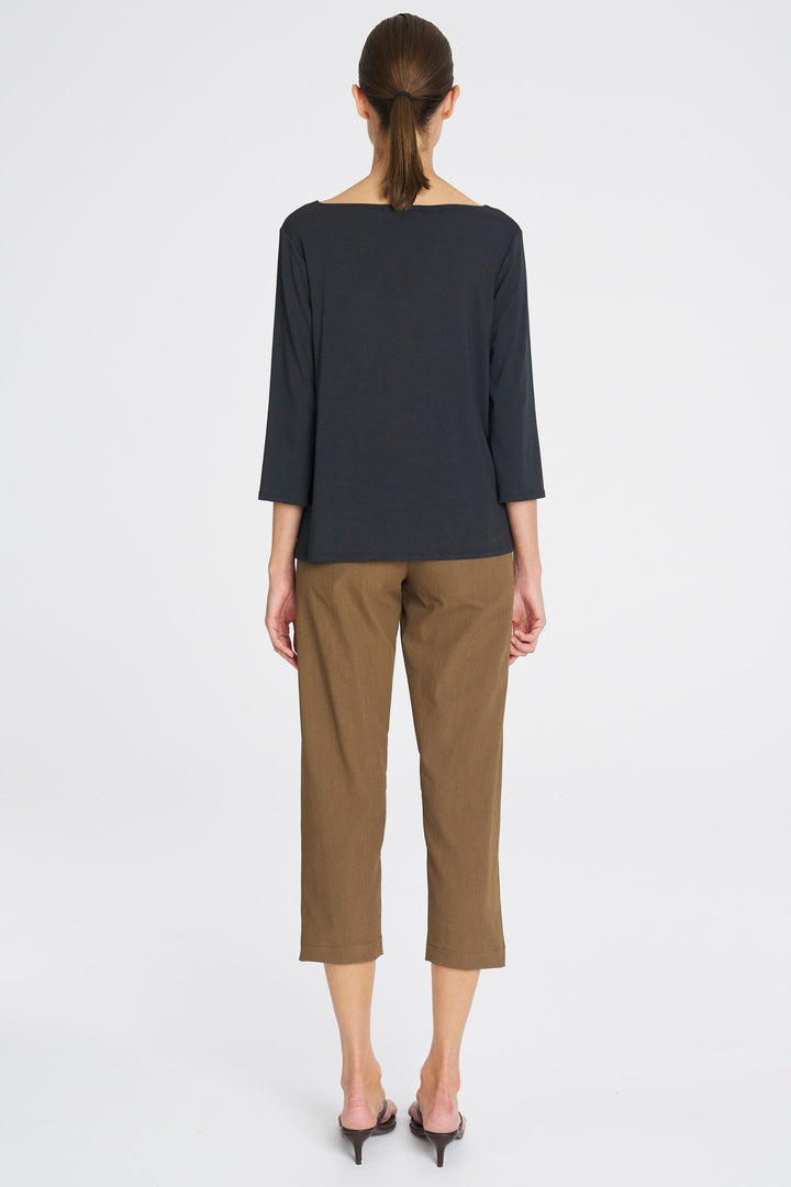 MELA PURDIE TOP RELAXED BOAT NECK - F012630