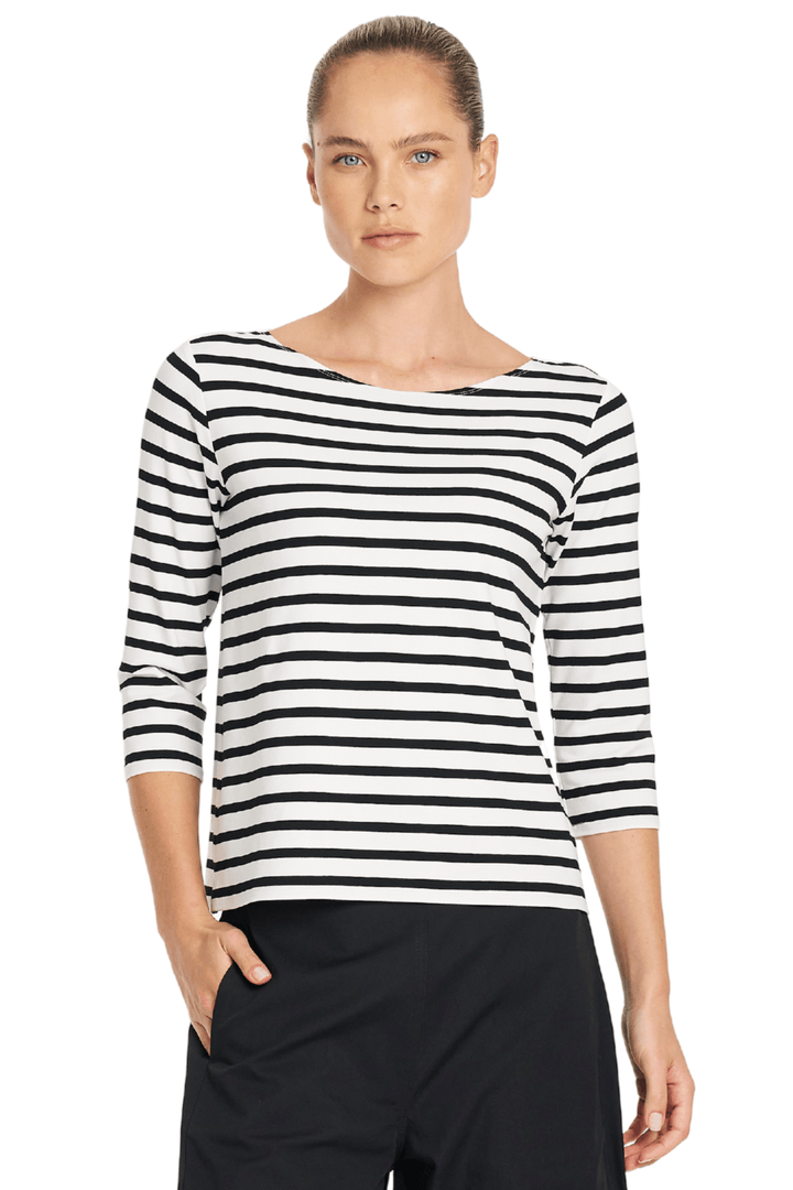 MELA PURDIE TOP RELAXED BOAT NECK - F5412630