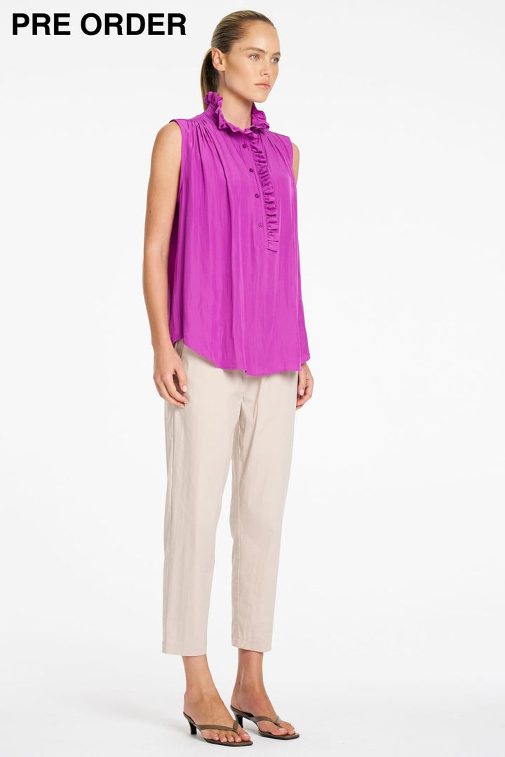 MELA PURDIE TOP RUFFLET TANK - F6780037
