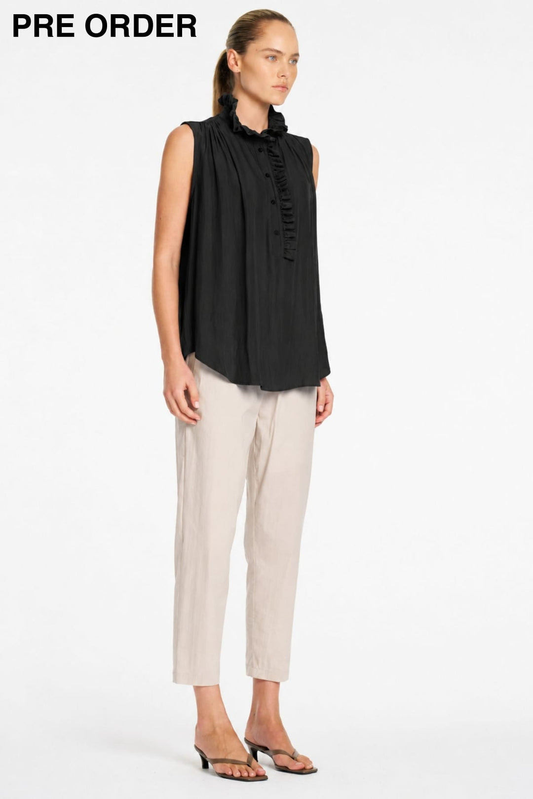 MELA PURDIE TOP RUFFLET TANK - F6780037