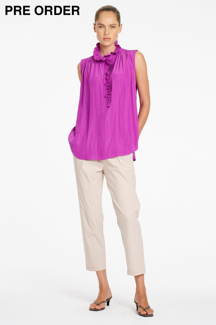 MELA PURDIE TOP RUFFLET TANK - F6780037