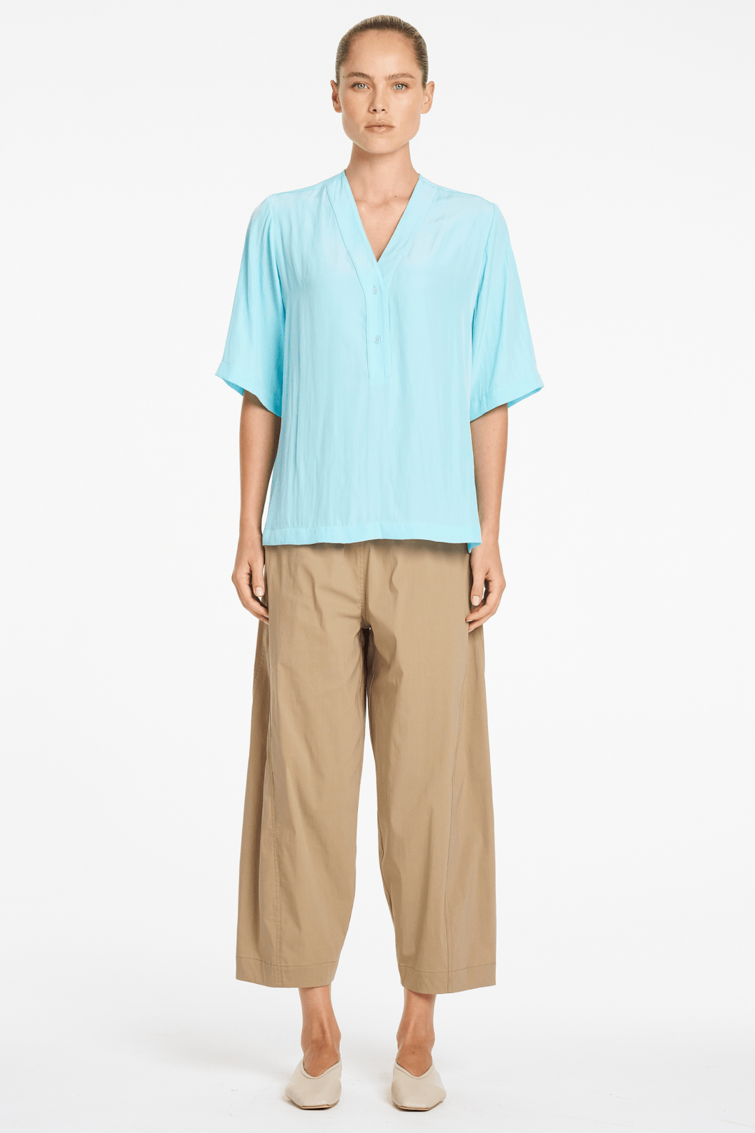 MELA PURDIE TOP TAB PLAZA - F6780057