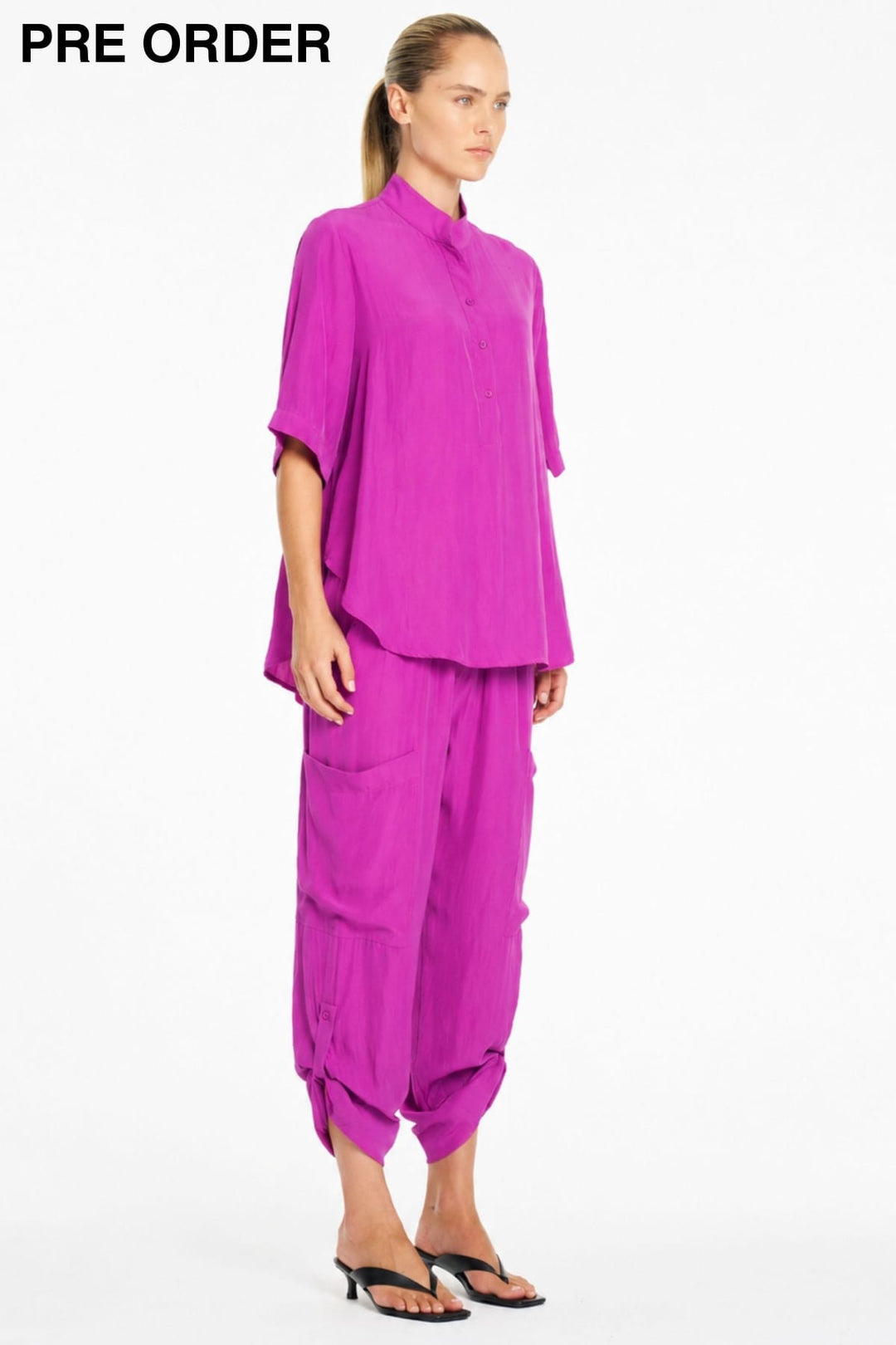 MELA PURDIE TOP TAB SWISH PLAZA - F6780076
