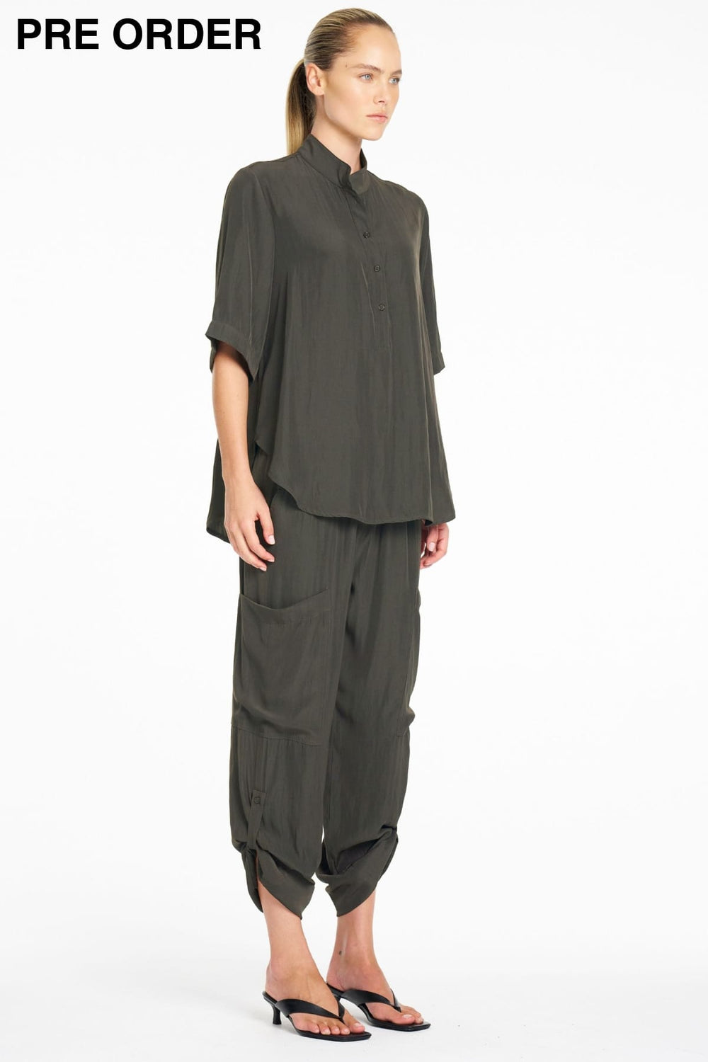 MELA PURDIE TOP TAB SWISH PLAZA - F6780076