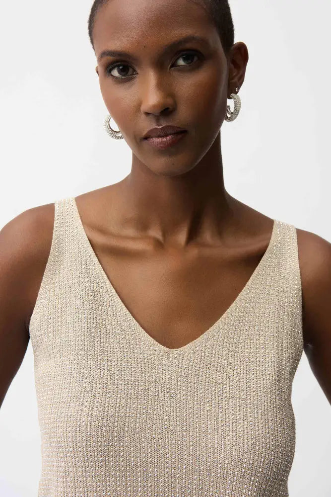 METALLIC KNIT CAMI - 252915S26JR TOP