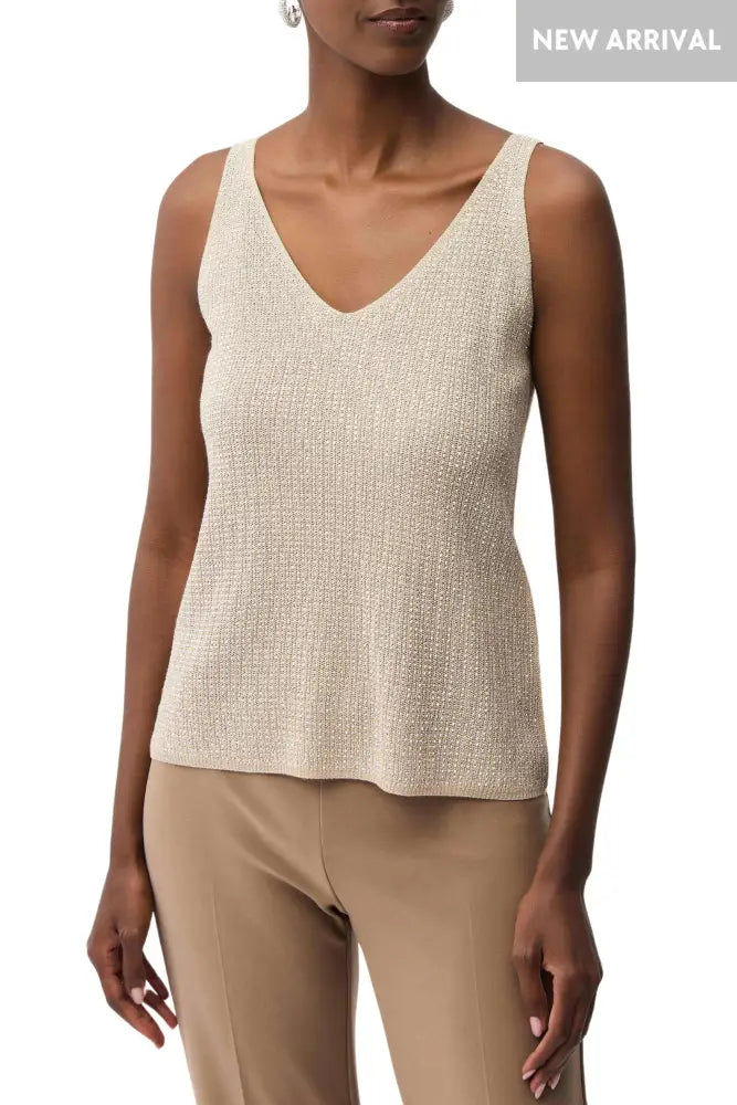 METALLIC KNIT CAMI - 252915S26JR TOP