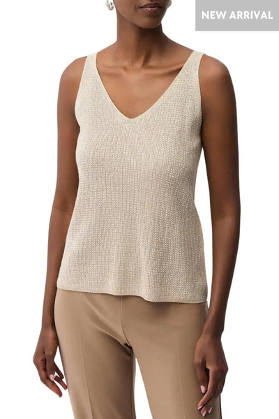 METALLIC KNIT CAMI - 252915S26JR TOP
