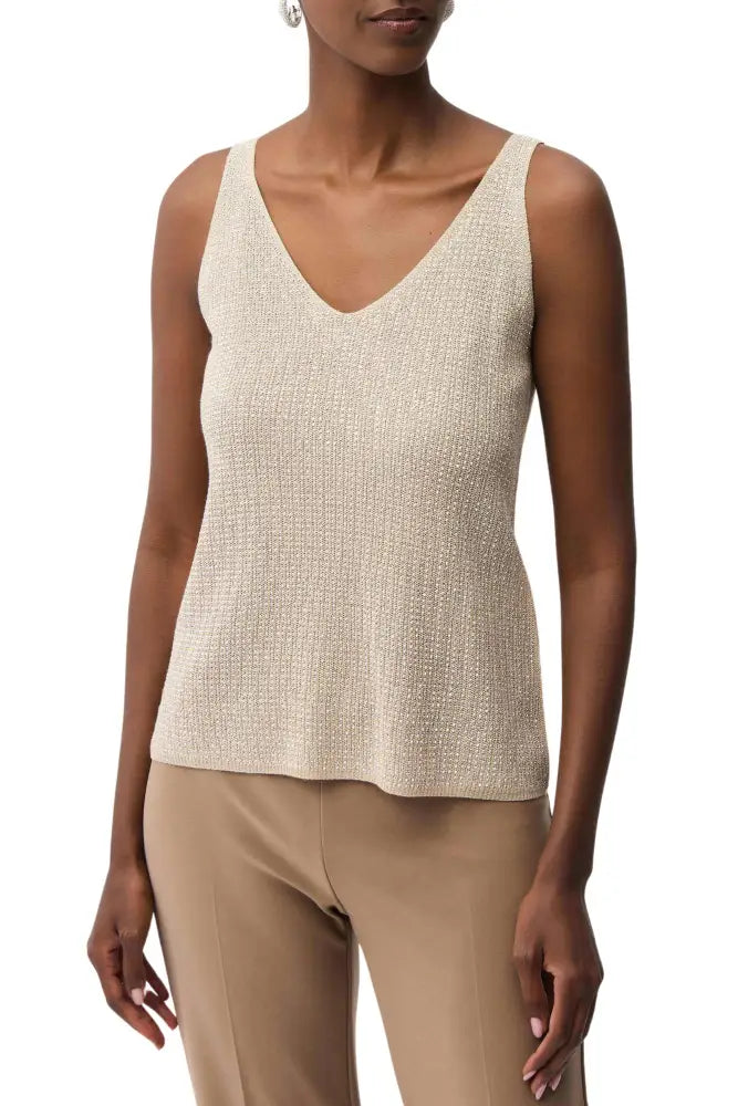 METALLIC KNIT CAMI - 252915S26JR TOP