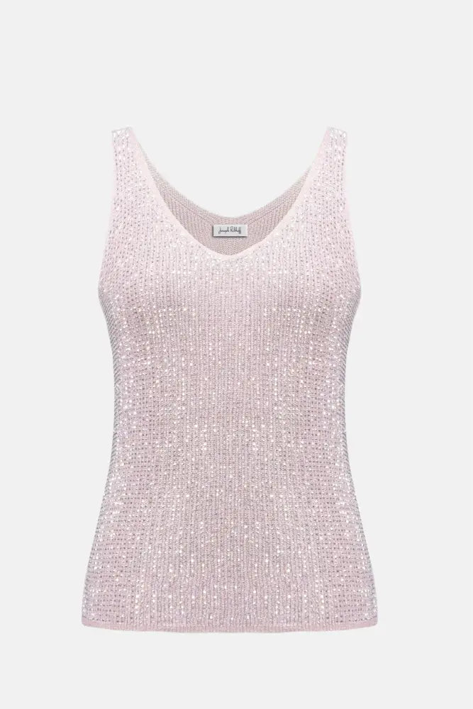 METALLIC KNIT CAMI - 252915S26JR XS / PINK TOP