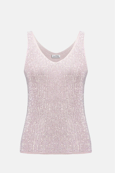 METALLIC KNIT CAMI - 252915S26JR XS / PINK TOP