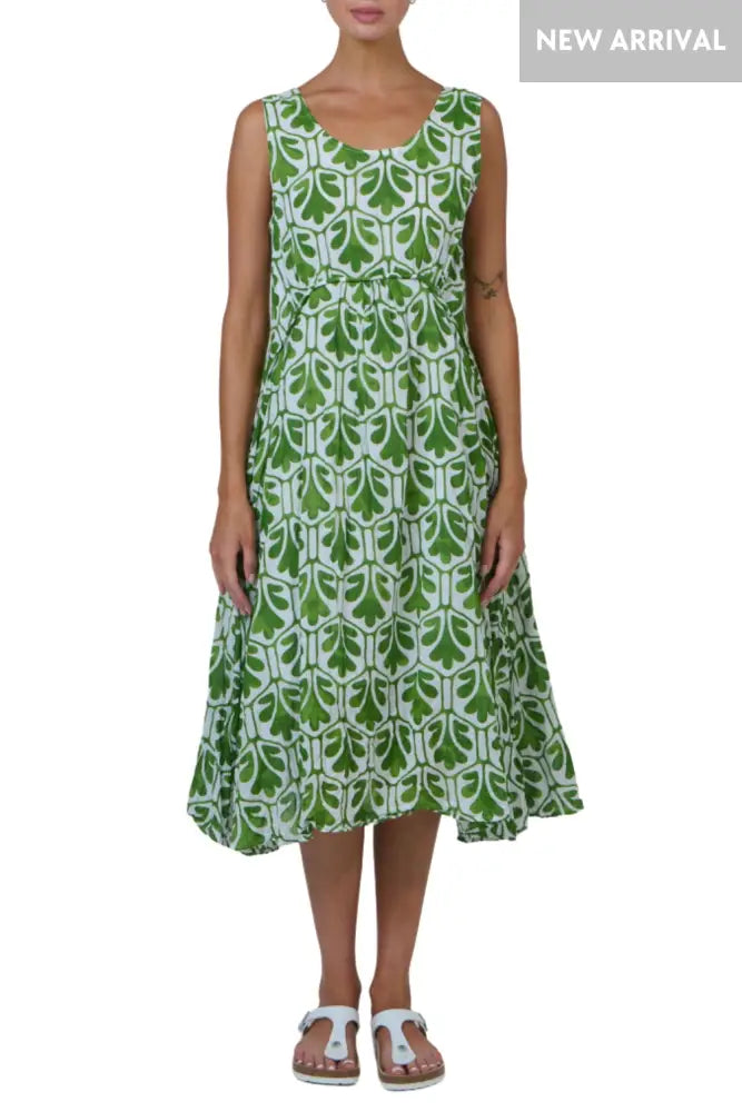 MIDI DRESS - N74 S/M / GREEN DRESS