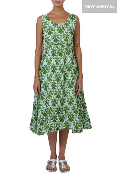 MIDI DRESS - N74 S/M / GREEN DRESS