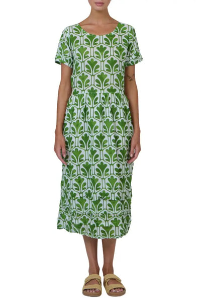 MIDI DRESS - P166 S/M / GREEN DRESS