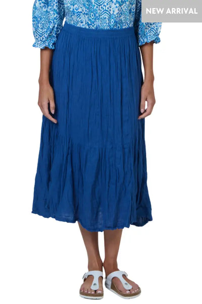 MIDI SKIRT - P173 S/M / BLUE SKIRT