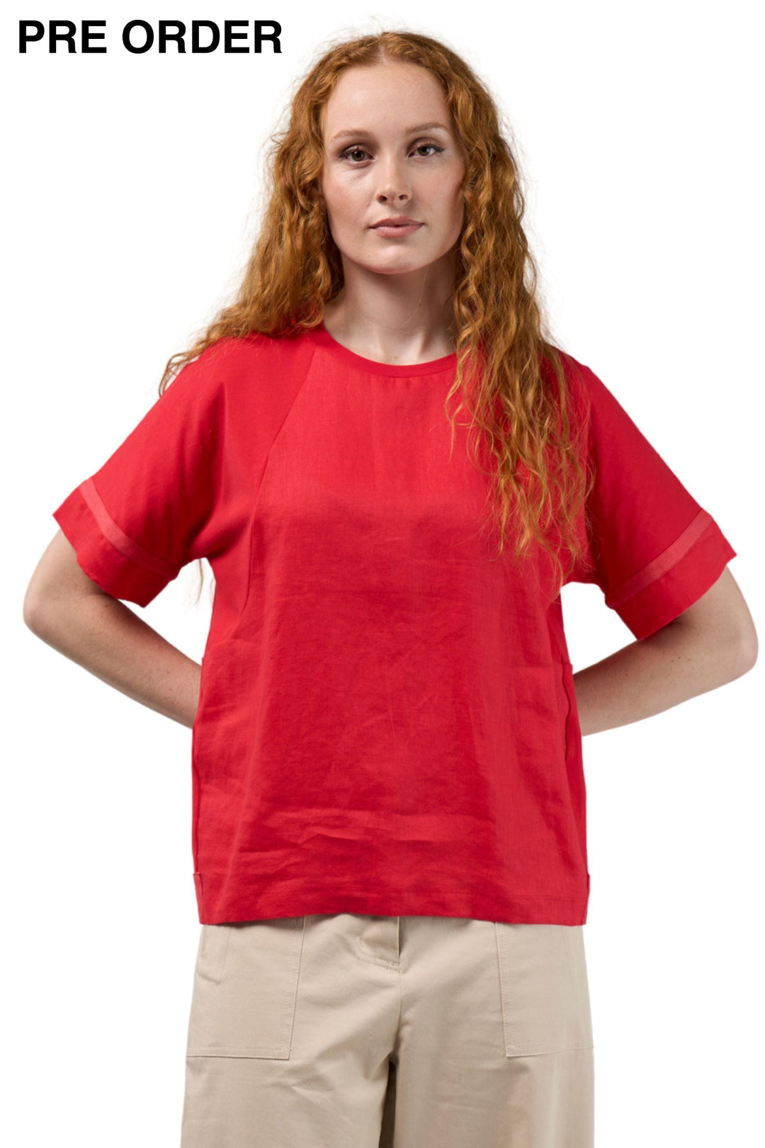 MADLY SWEETLY TOP POPPY / 8 MIXED MEDIA TEE - MS1951