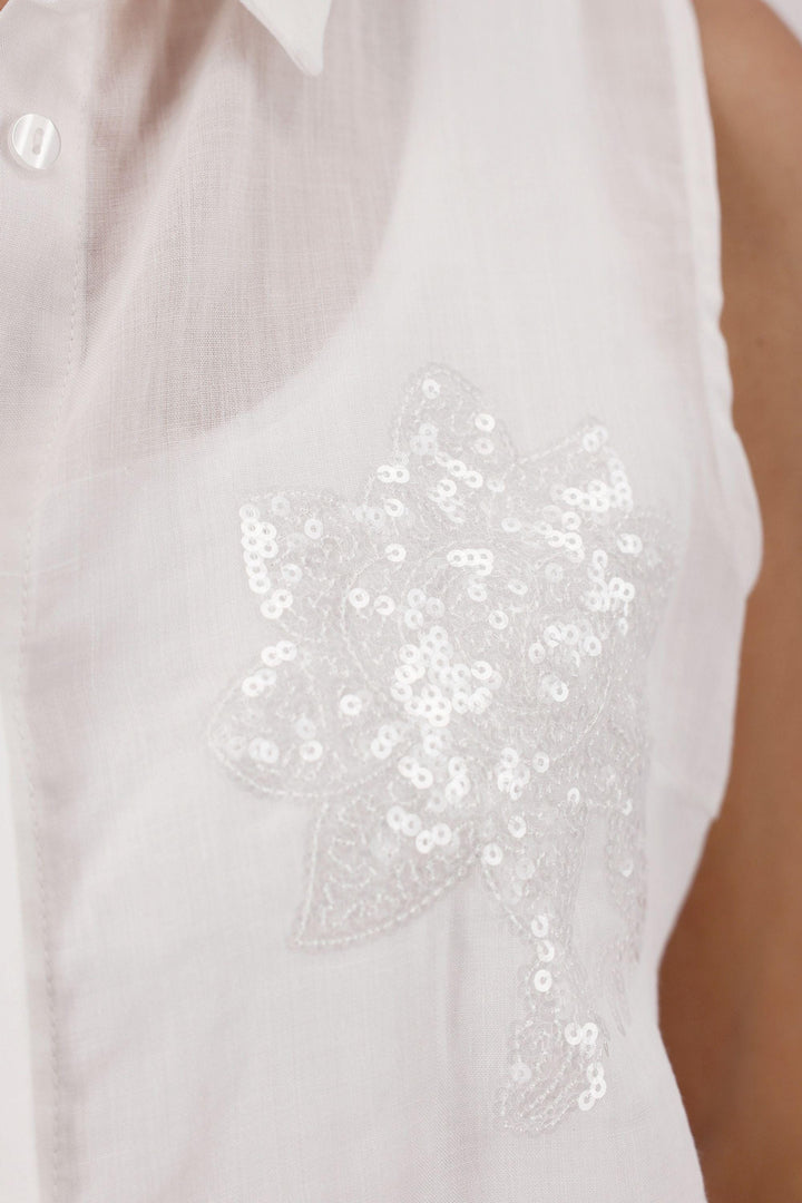MONARI BLOUSE EMBROIDERY BLOUSE - 410836MNR