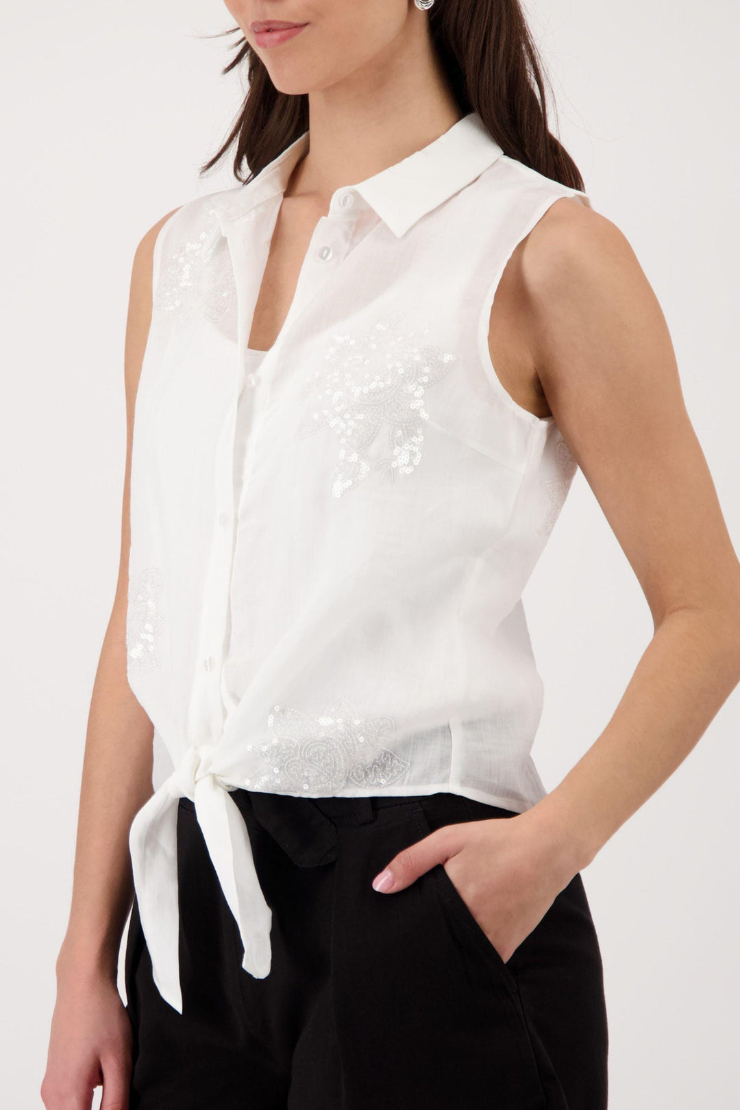 MONARI BLOUSE EMBROIDERY BLOUSE - 410836MNR