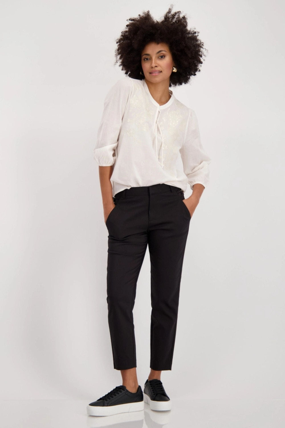 MONARI BLOUSE SEQUIN LACE BLOUSE - 409693MNR