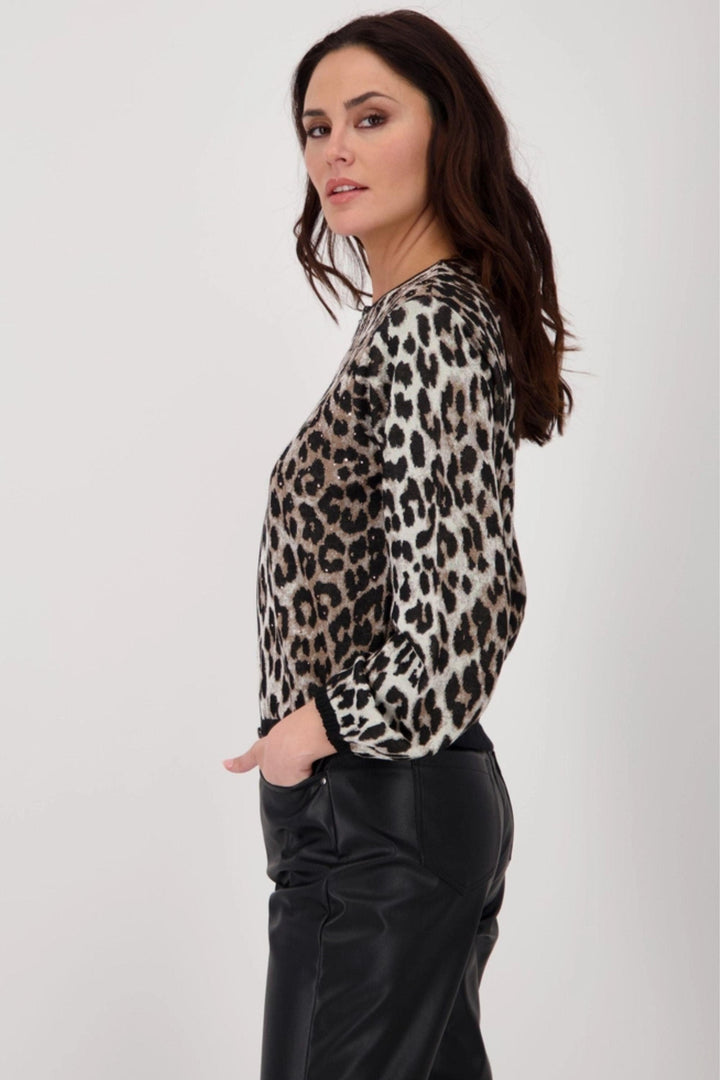 MONARI CARDIGAN ANIMAL PRINT KNIT CARDI - 808928MNR