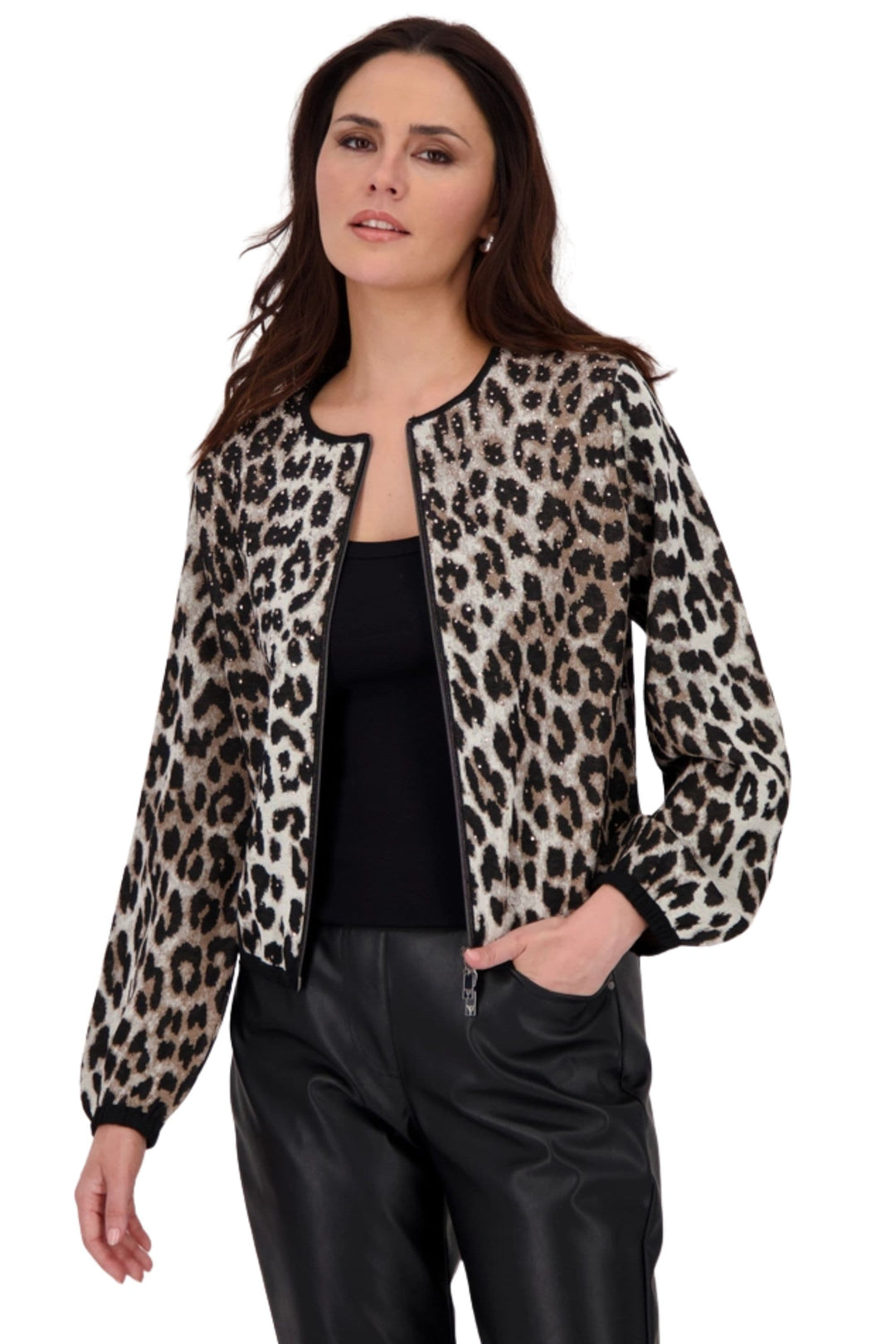 MONARI CARDIGAN ANIMAL PRINT KNIT CARDI - 808928MNR