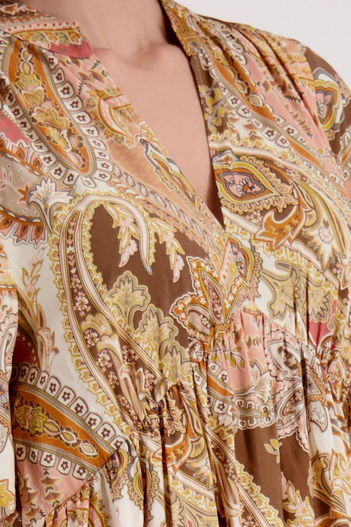 MONARI DRESS PAISLEY PRINT DRESS - 410558MNR