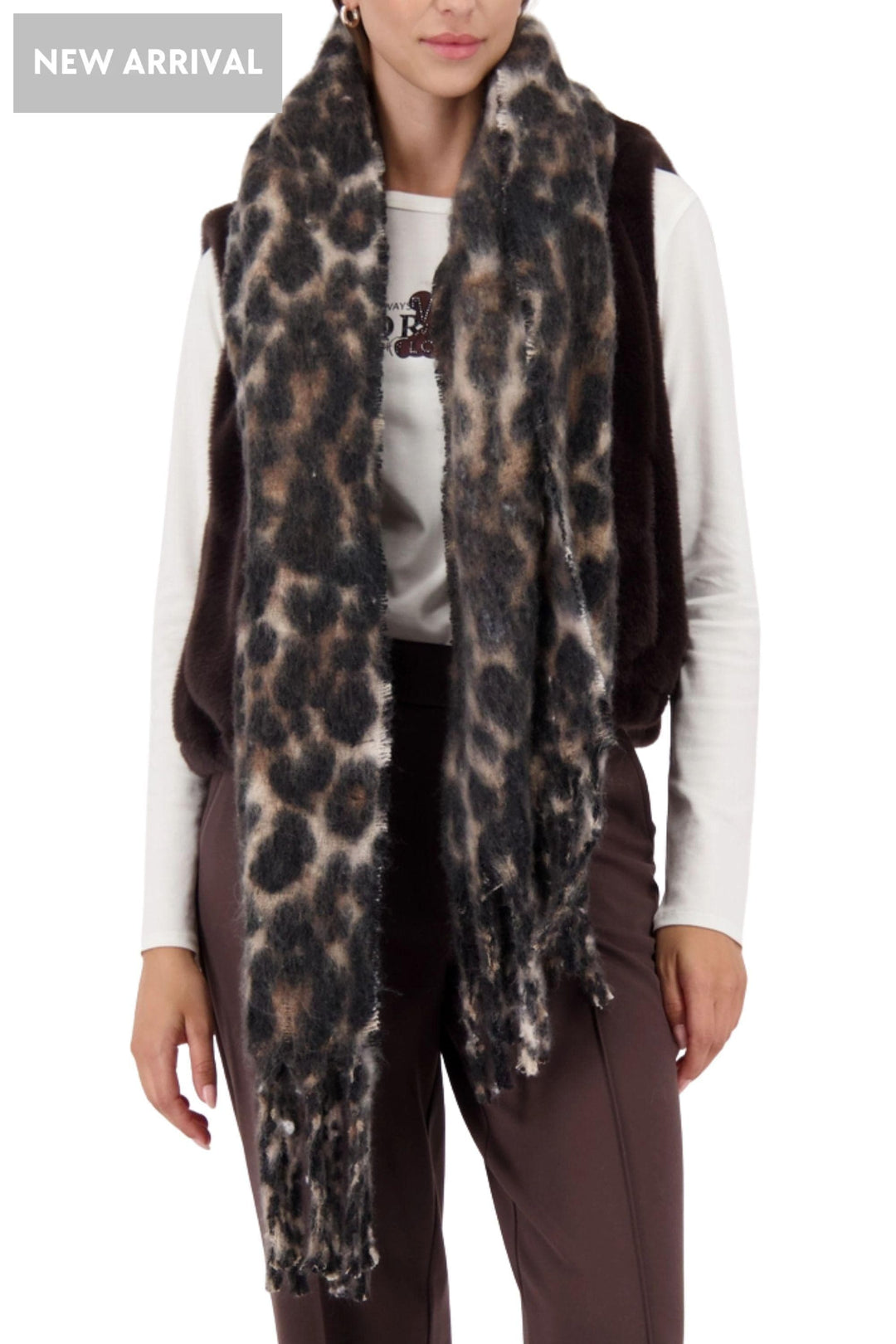 MONARI SCARF LEOPARD LEOPARD SCARF - 809671MNR