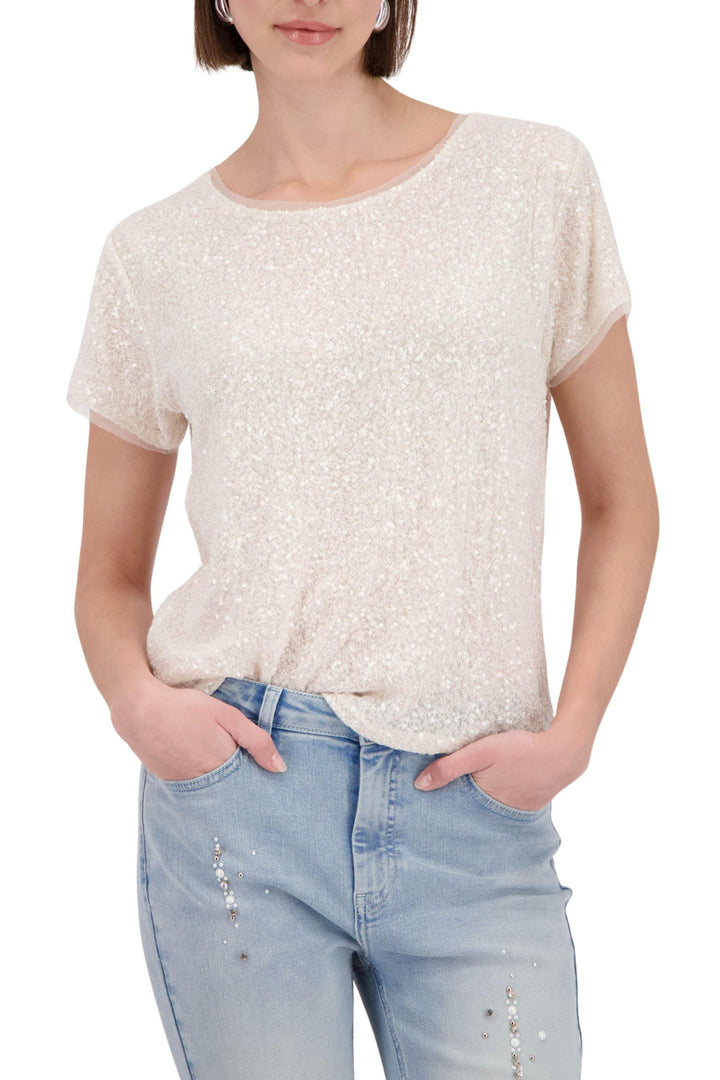 MONARI T-SHIRT SEQUIN TEE - 410724MNR