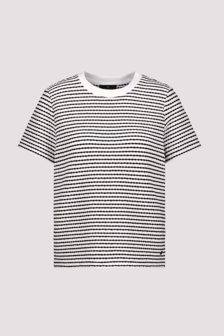 MONARI T-SHIRT TEXTURED STRIPE TEE - 410768MNR