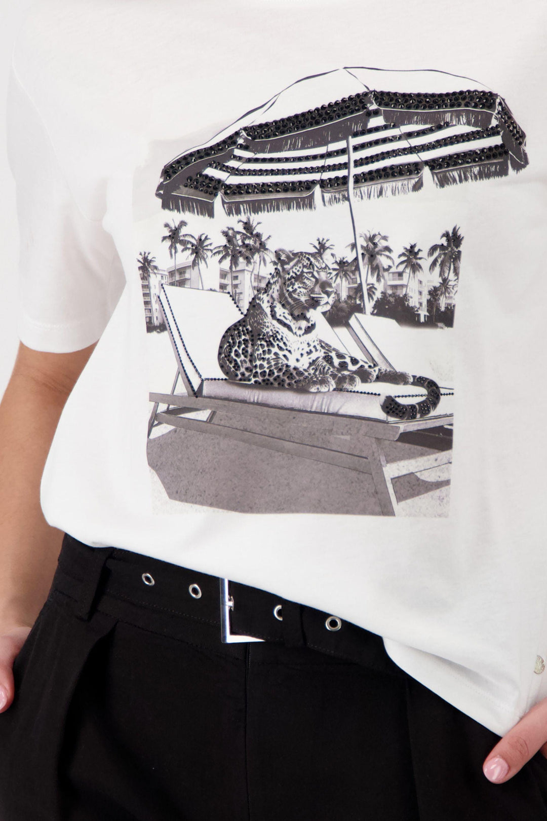 MONARI T-SHIRT UMBRELLA TIGER TEE - 410576MNR