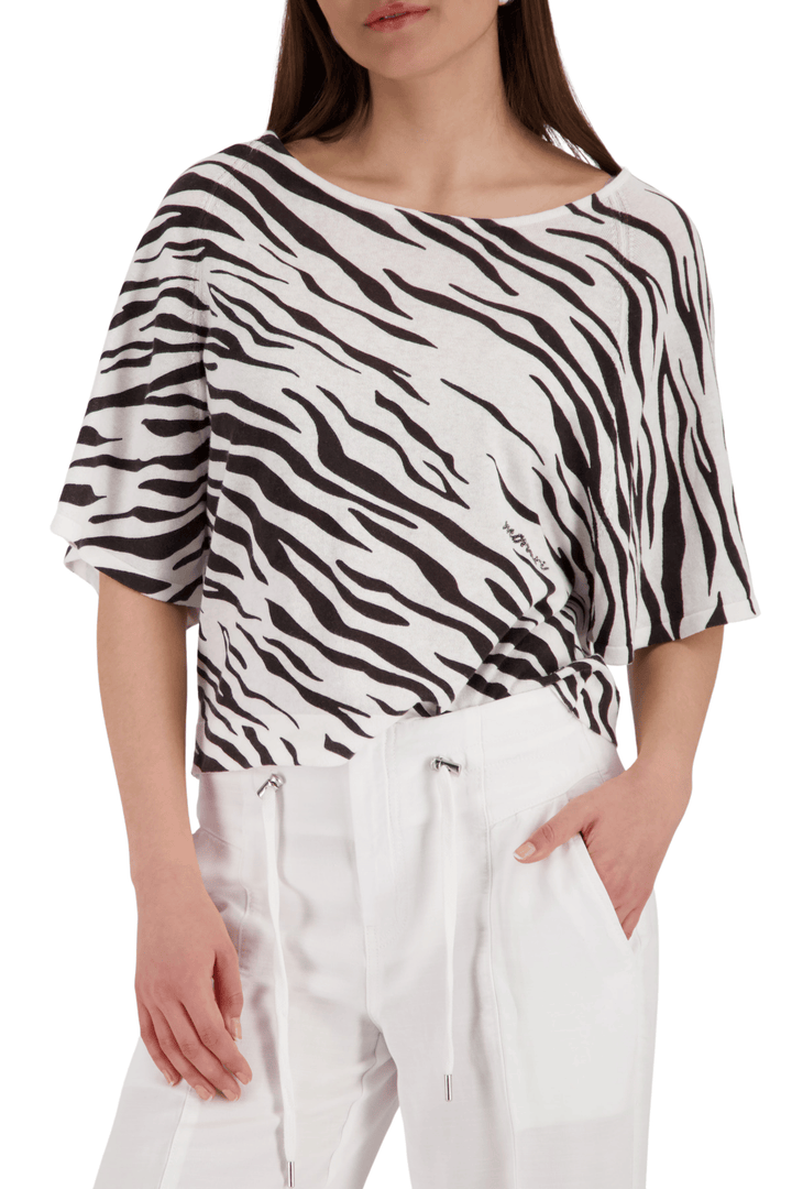 MONARI T-SHIRT ZEBRA TEE - 410898MNR