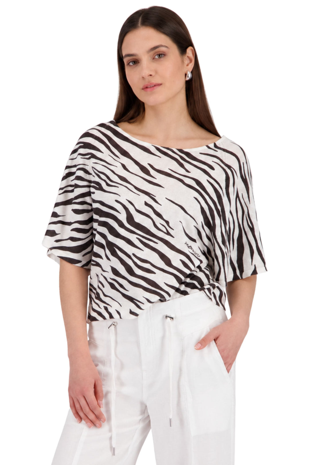 MONARI T-SHIRT ZEBRA TEE - 410898MNR