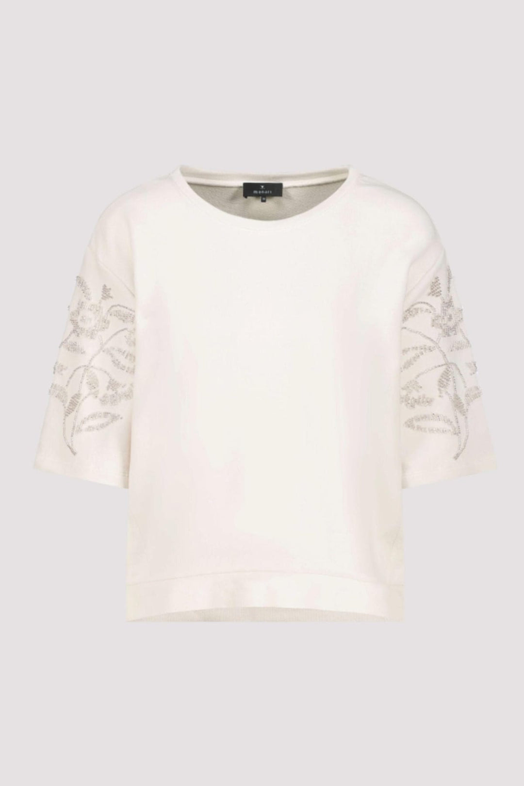 MONARI TOP BEADED SLV TEE - 410257MNR