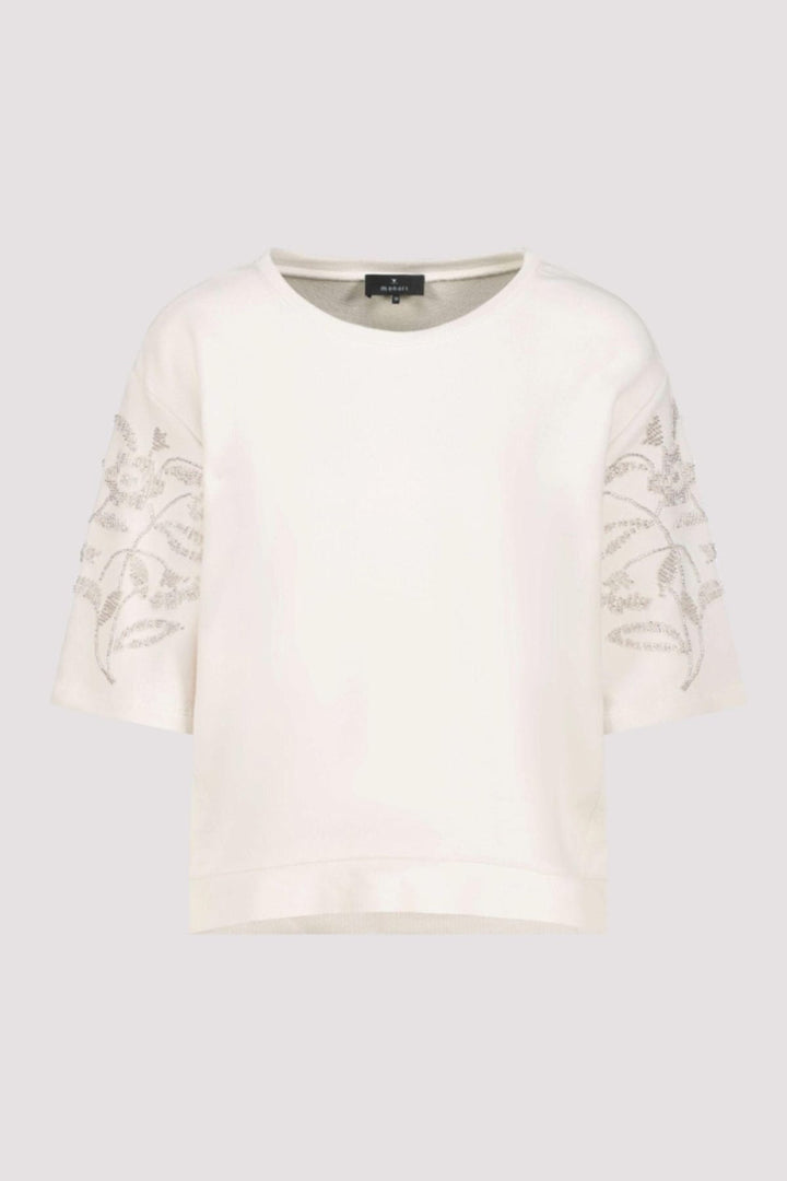 MONARI TOP BEADED SLV TEE - 410257MNR