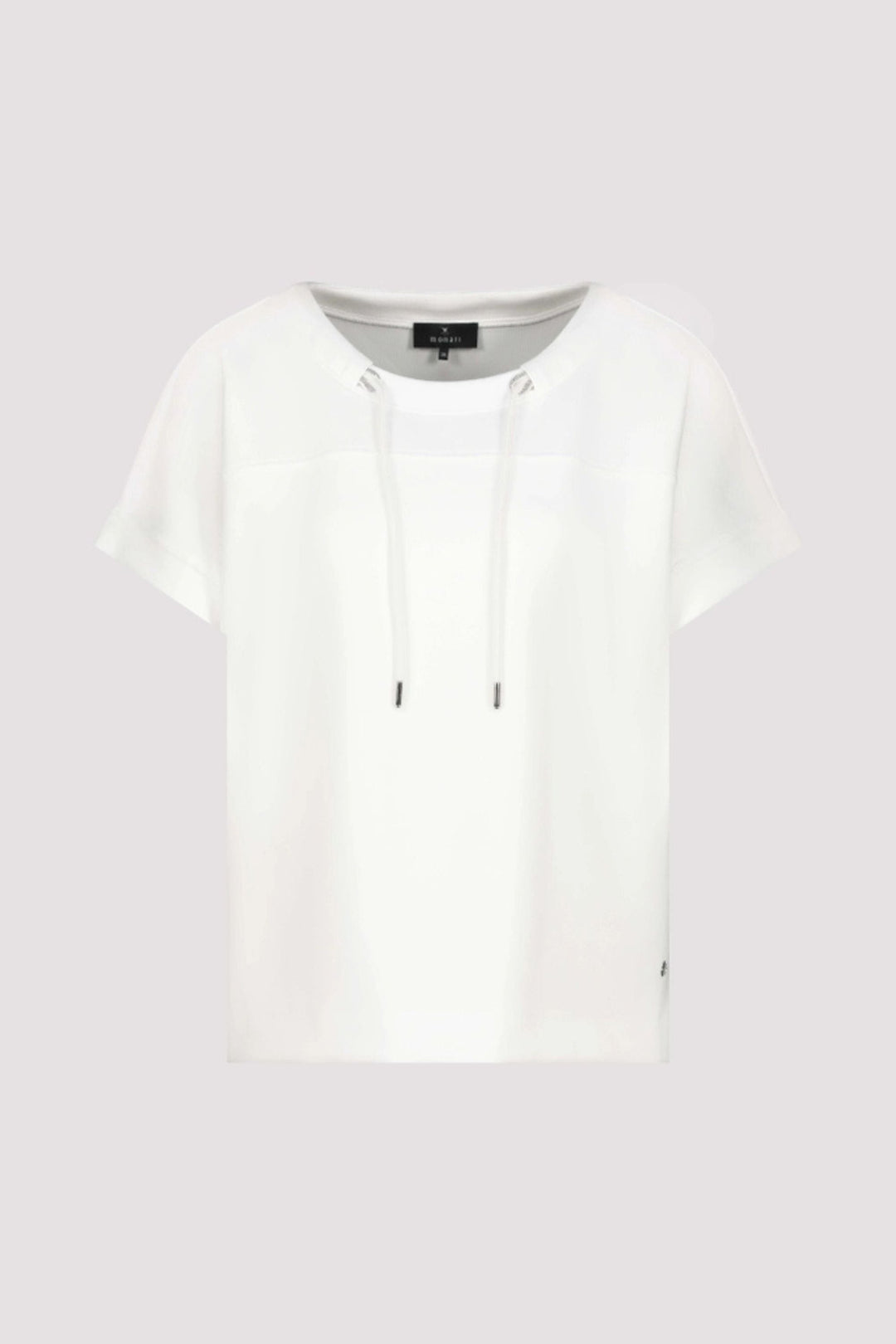 MONARI TOP DRAWSTRING COLLAR TEE - 409363MNR