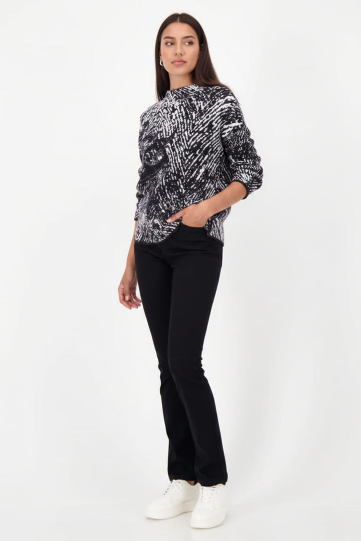 MONARI TOP HERRINGONE SWEATER - 809533MNR