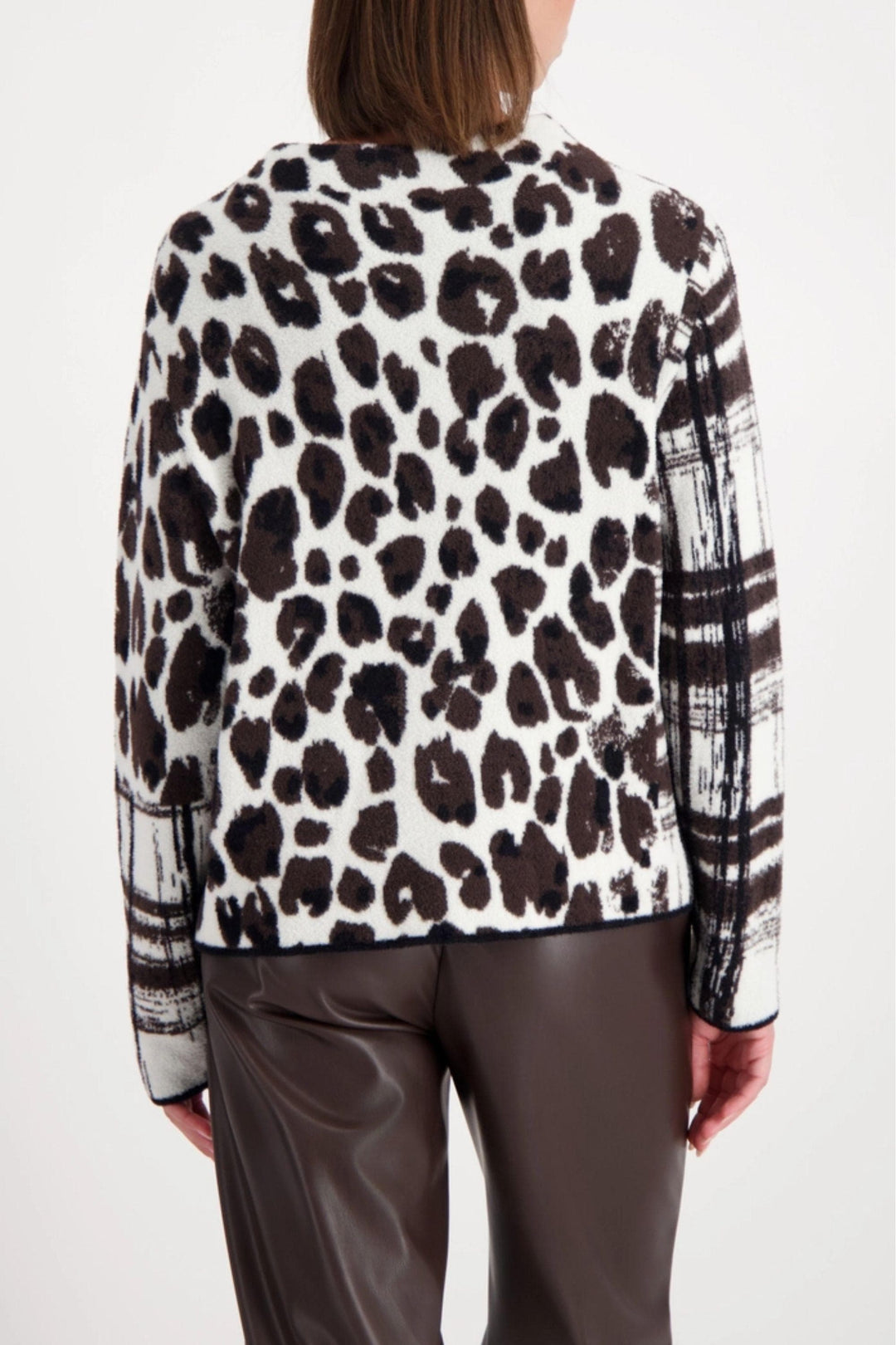 MONARI TOP JACQUARD MIX SWEATER - 809496MNR