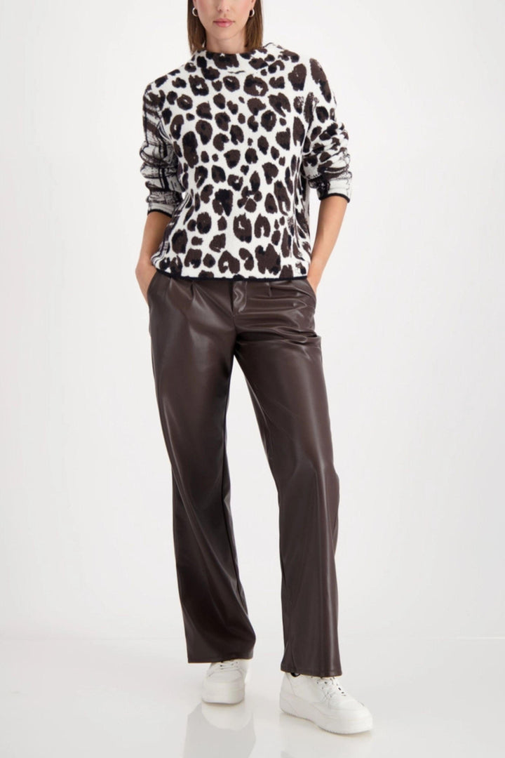 MONARI TOP JACQUARD MIX SWEATER - 809496MNR