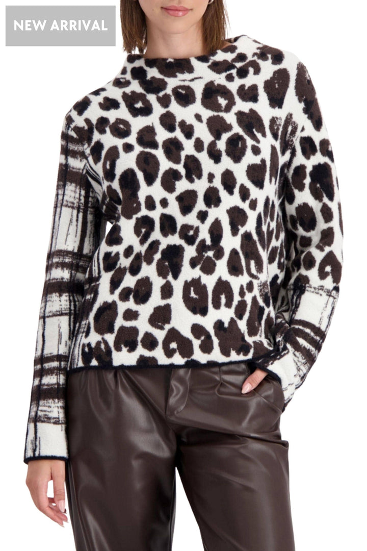 MONARI TOP JACQUARD MIX SWEATER - 809496MNR