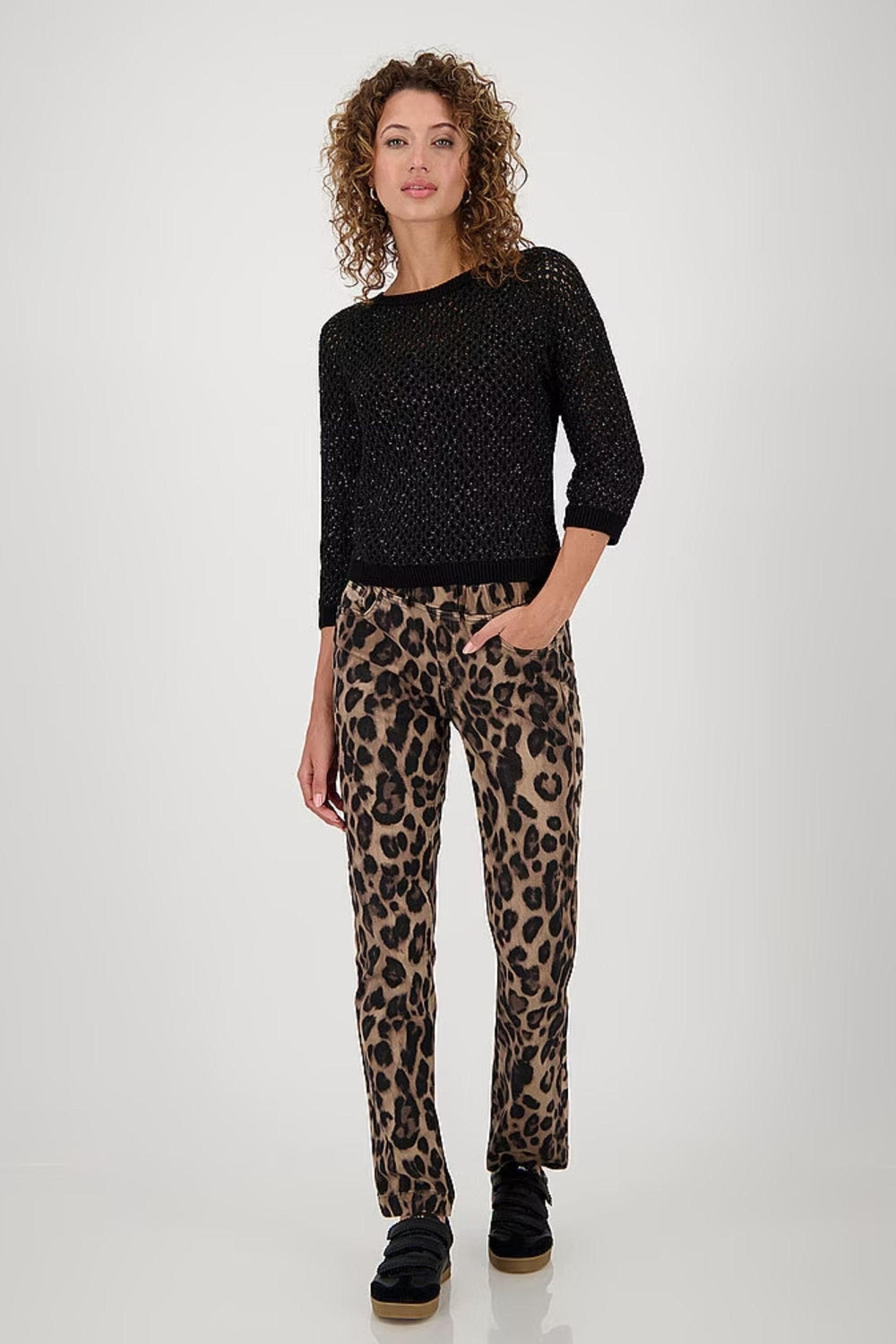 MONARI TOP KNIT SEQUIN SWEATER - 808925MNR
