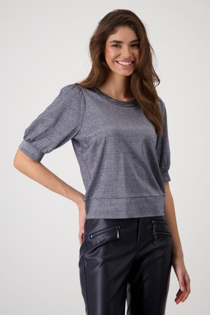MONARI TOP LUREX TEE - 409080MNR