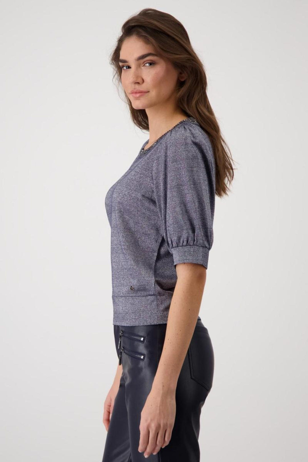 MONARI TOP LUREX TEE - 409080MNR